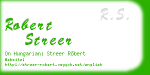 robert streer business card